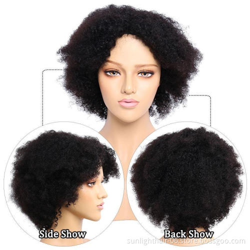 2020 Sunlight prix en gros pixie Coiffure Afro perruque en cheveux courts naturels brazilian BOB machine perruque  bon marche
